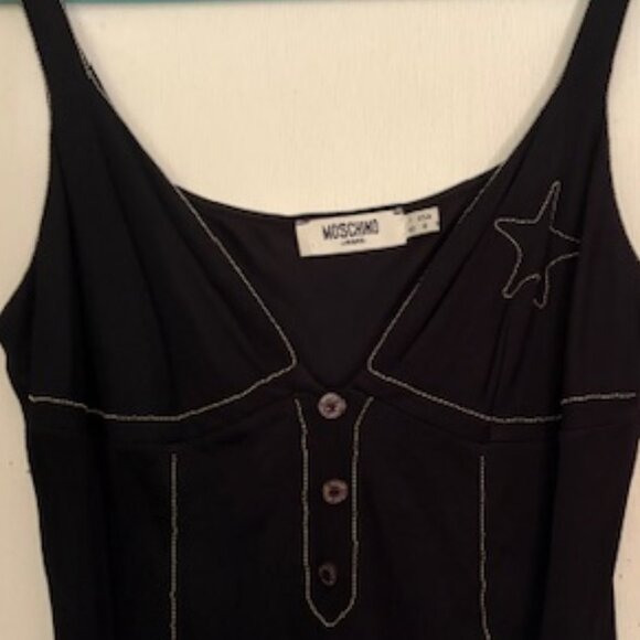 Vintage Moschino Tromp L'oeil Tank Dress,  Sz 8, in excellent vintage condition - Picture 6 of 9